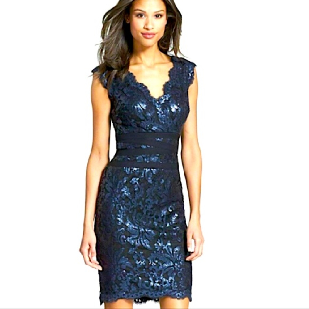 Tadashi Shoji Lace Sequin Dress Brand New